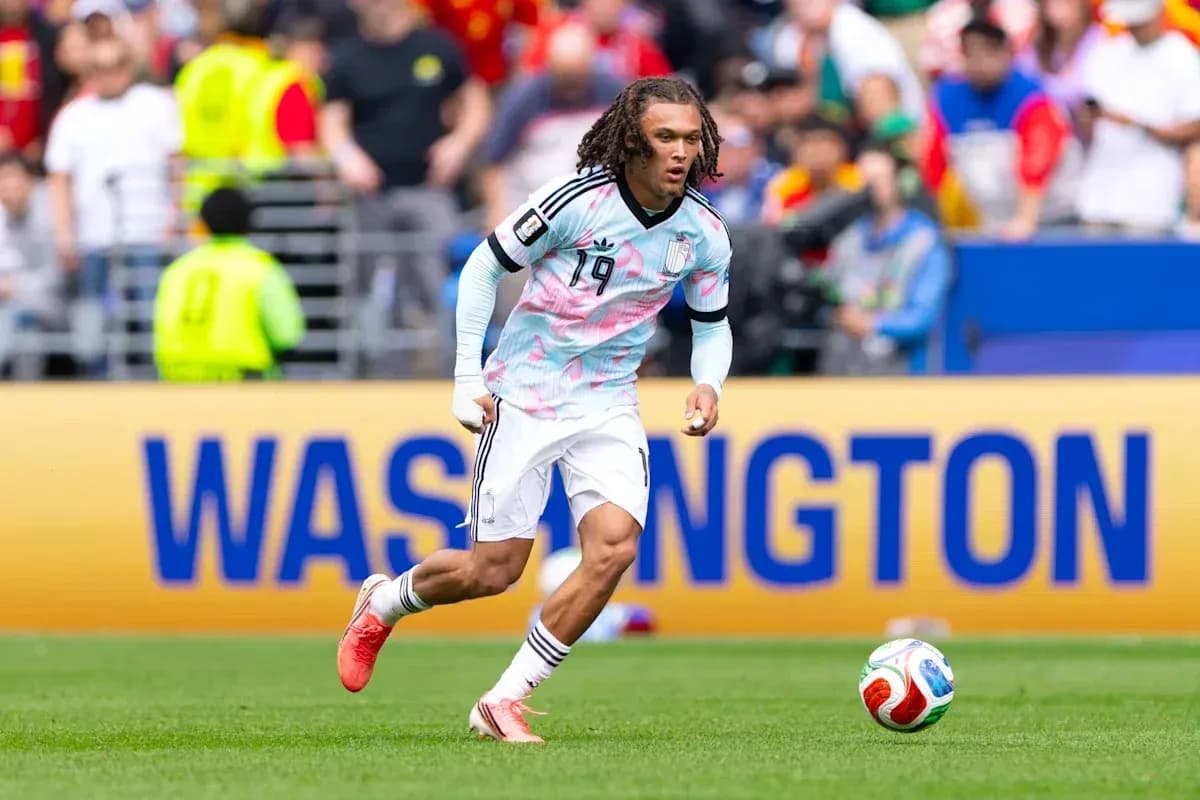 Player sprinting on field during soccer match Player sprinting on field during soccer match
