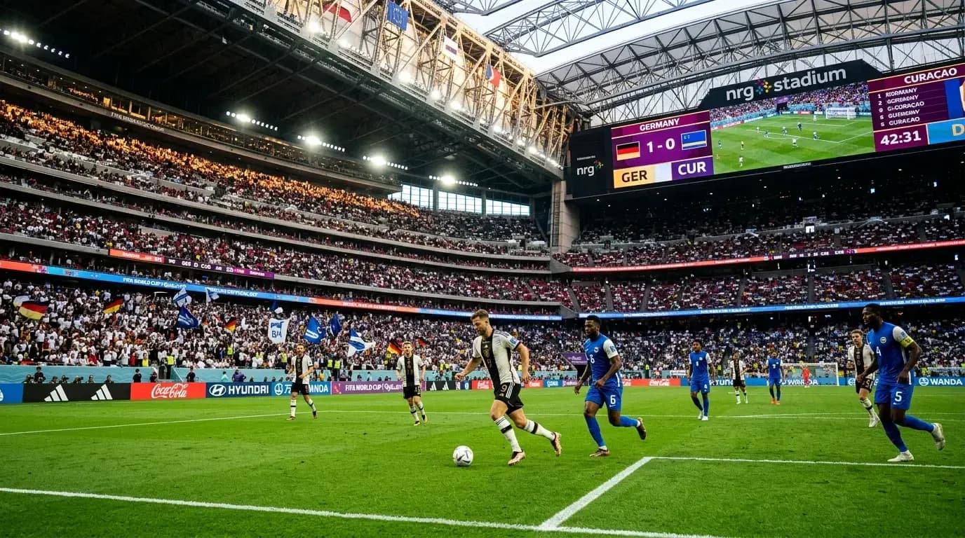 Germany player dribbling during World Cup match Germany player dribbling during World Cup match