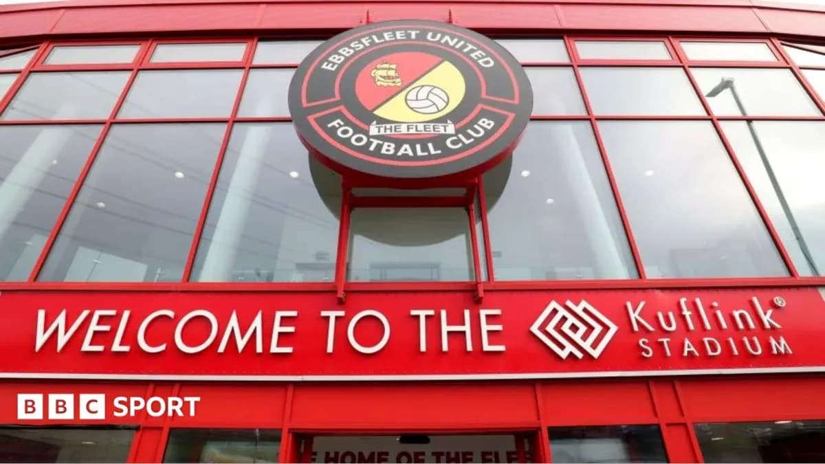 Entrance of Kuflink Stadium with club signage Entrance of Kuflink Stadium with club signage