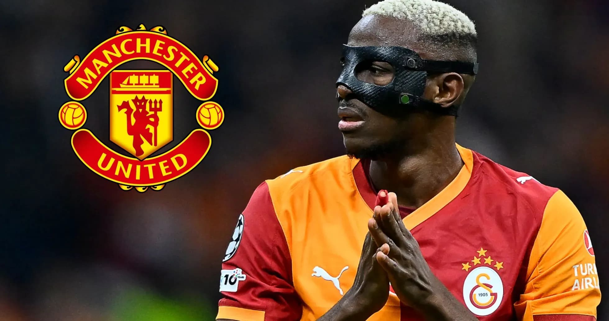 Player wearing a mask during match with team logo Player wearing a mask during match with team logo