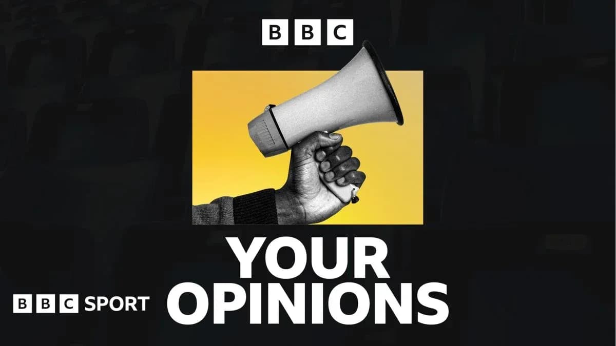 Hand holding a megaphone with text 'YOUR OPINIONS' Hand holding a megaphone with text 'YOUR OPINIONS'