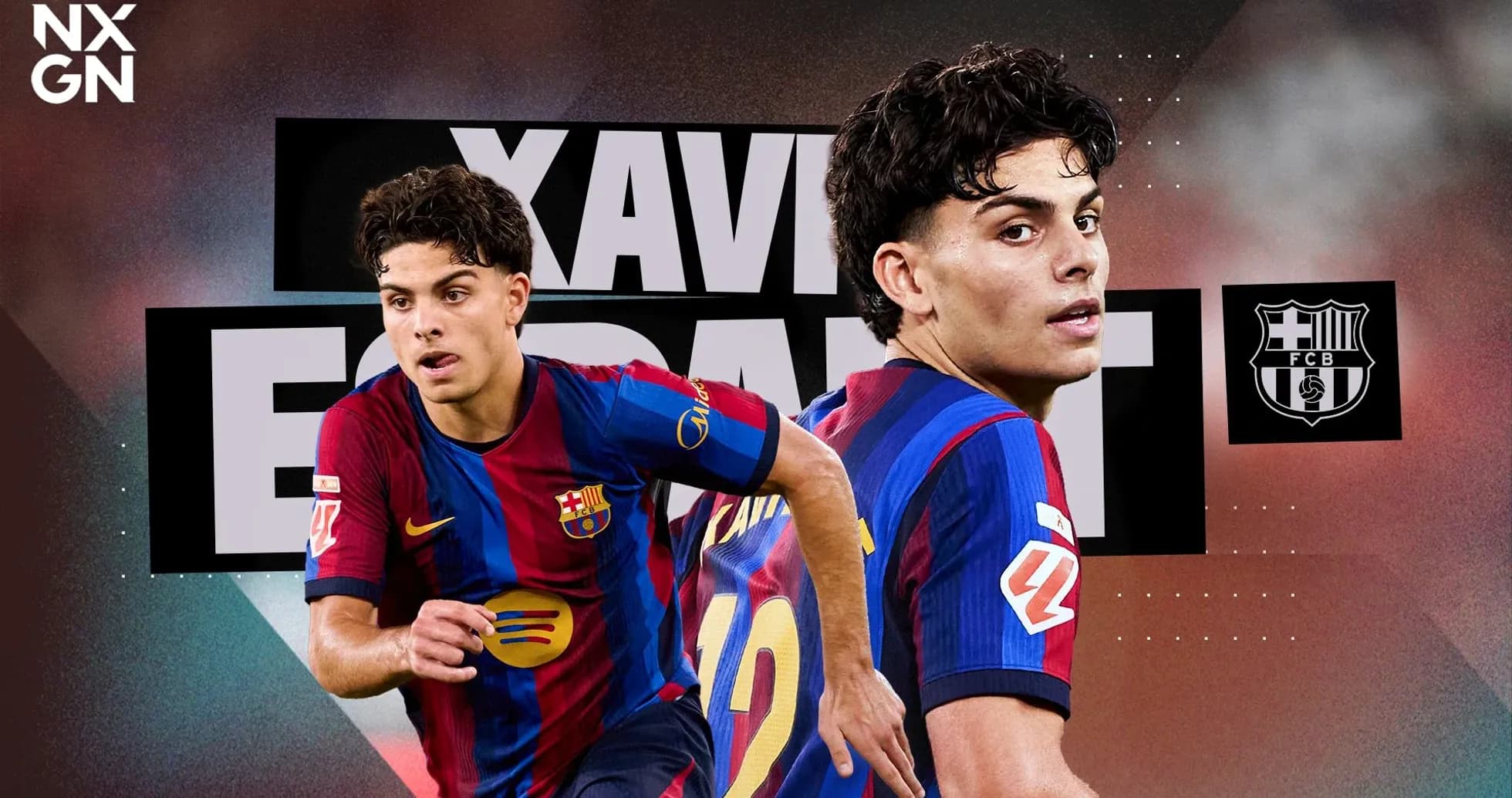 Xavi Simons in FC Barcelona jersey during match Xavi Simons in FC Barcelona jersey during match
