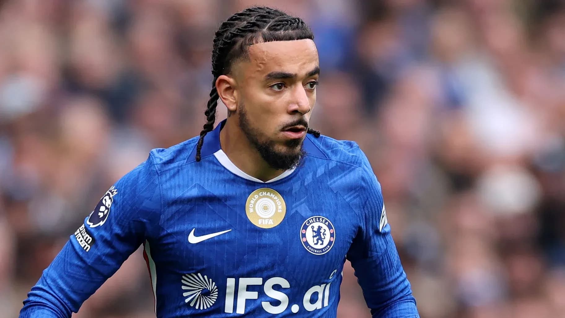 Chelsea player running during a match Chelsea player running during a match