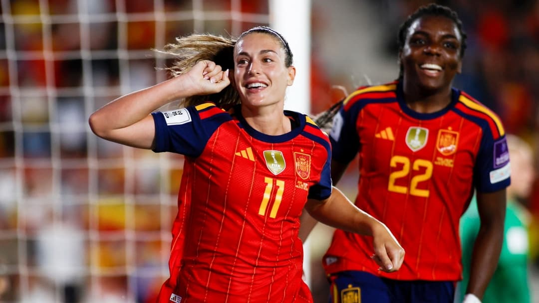 Spain players celebrating a goal during match Spain players celebrating a goal during match