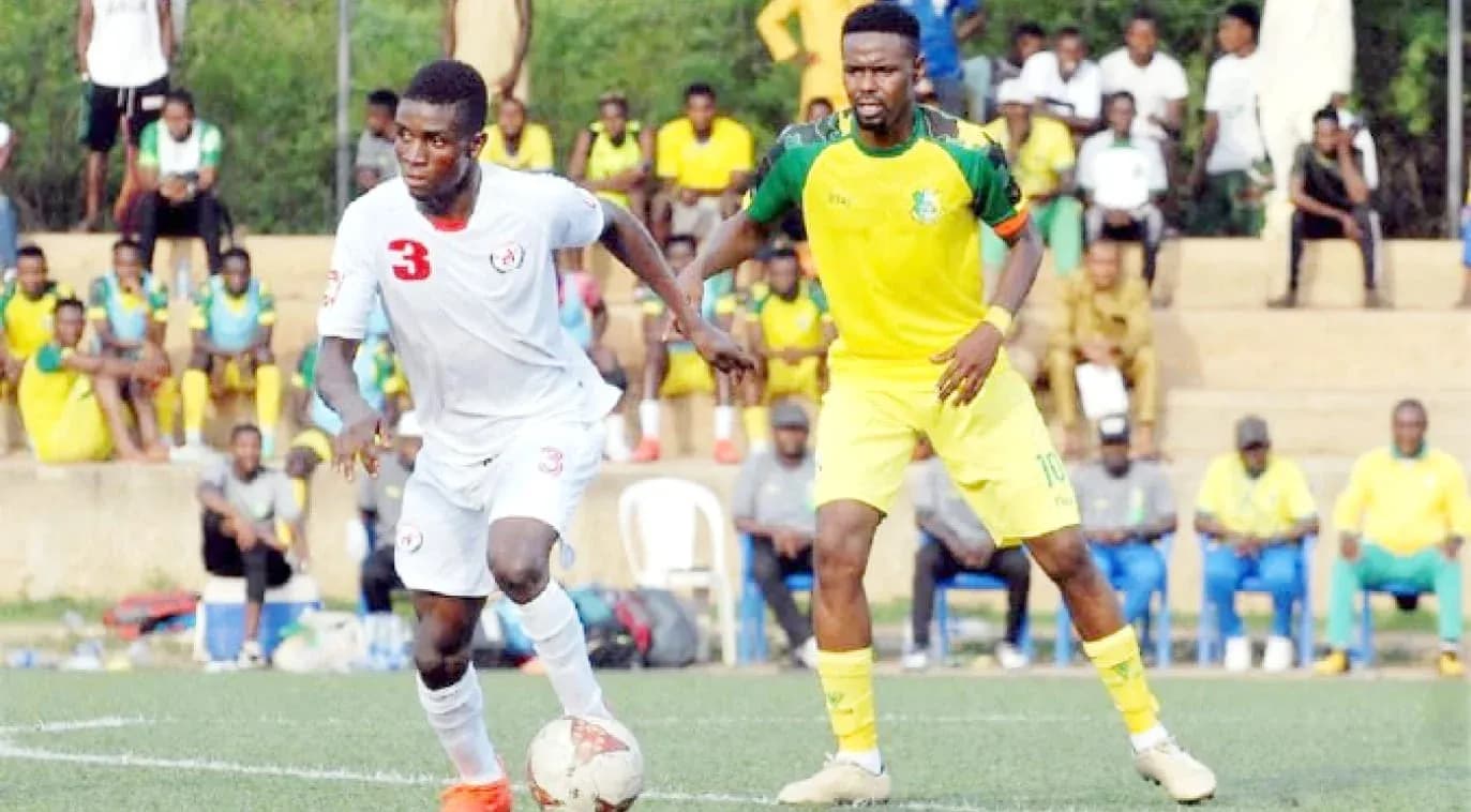 Players competing during Warri Wolves vs Enugu Rangers Players competing during Warri Wolves vs Enugu Rangers