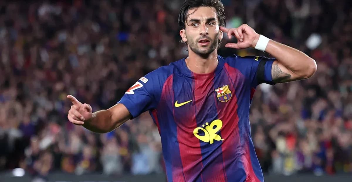 Barcelona player celebrating after scoring a goal Barcelona player celebrating after scoring a goal