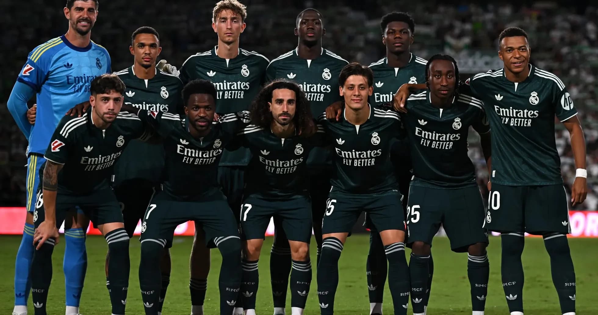 Real Madrid team lineup before the match Real Madrid team lineup before the match
