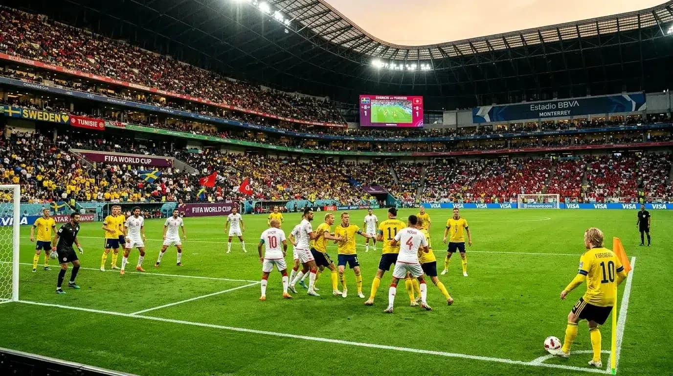 Sweden vs Tunisia match during FIFA World Cup Sweden vs Tunisia match during FIFA World Cup