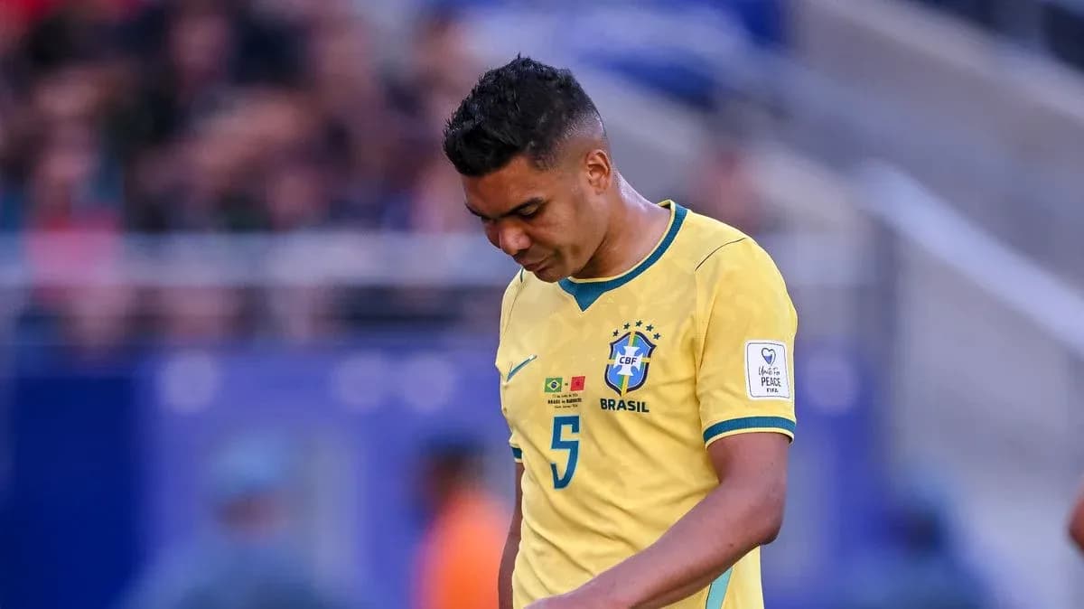 Brazilian player walking off field during match Brazilian player walking off field during match