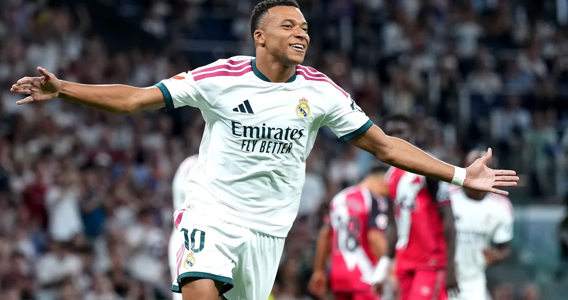 Player celebrating after scoring a goal for Real Madrid Player celebrating after scoring a goal for Real Madrid