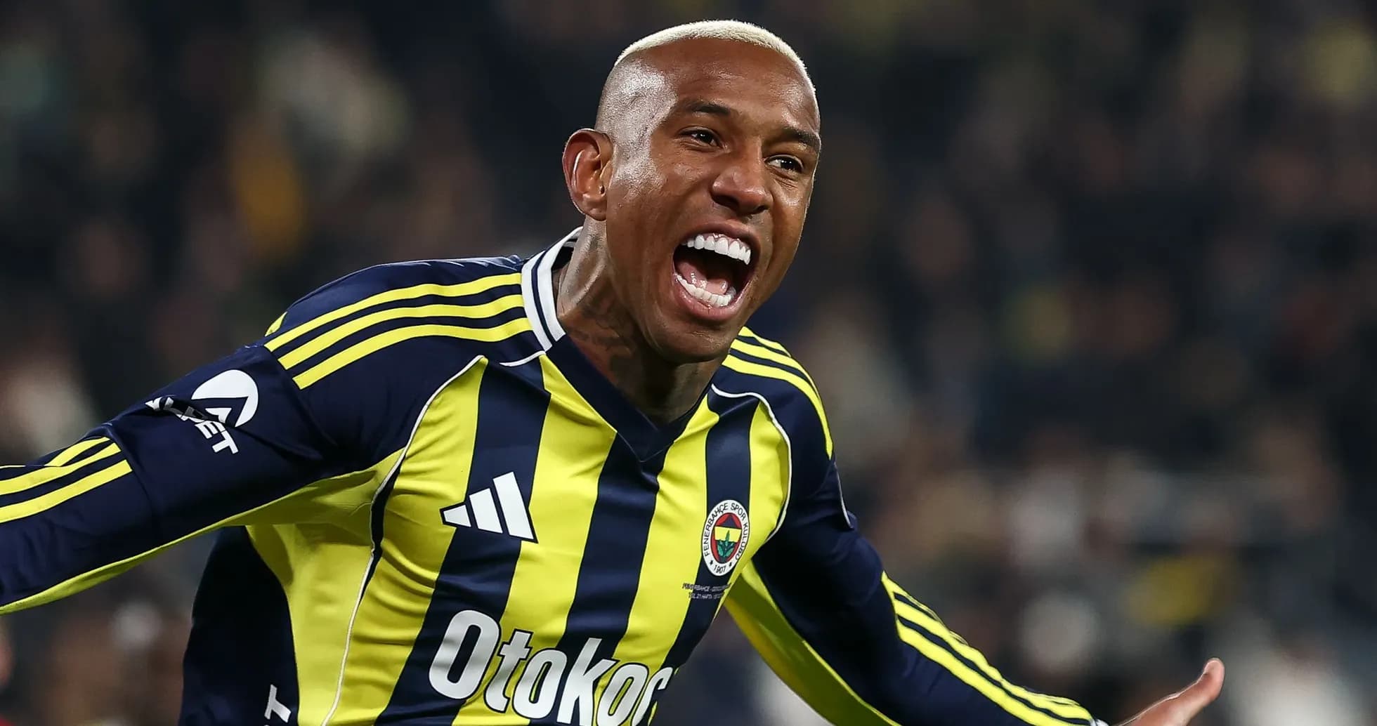 Fenerbahçe player celebrating after scoring a goal Fenerbahçe player celebrating after scoring a goal