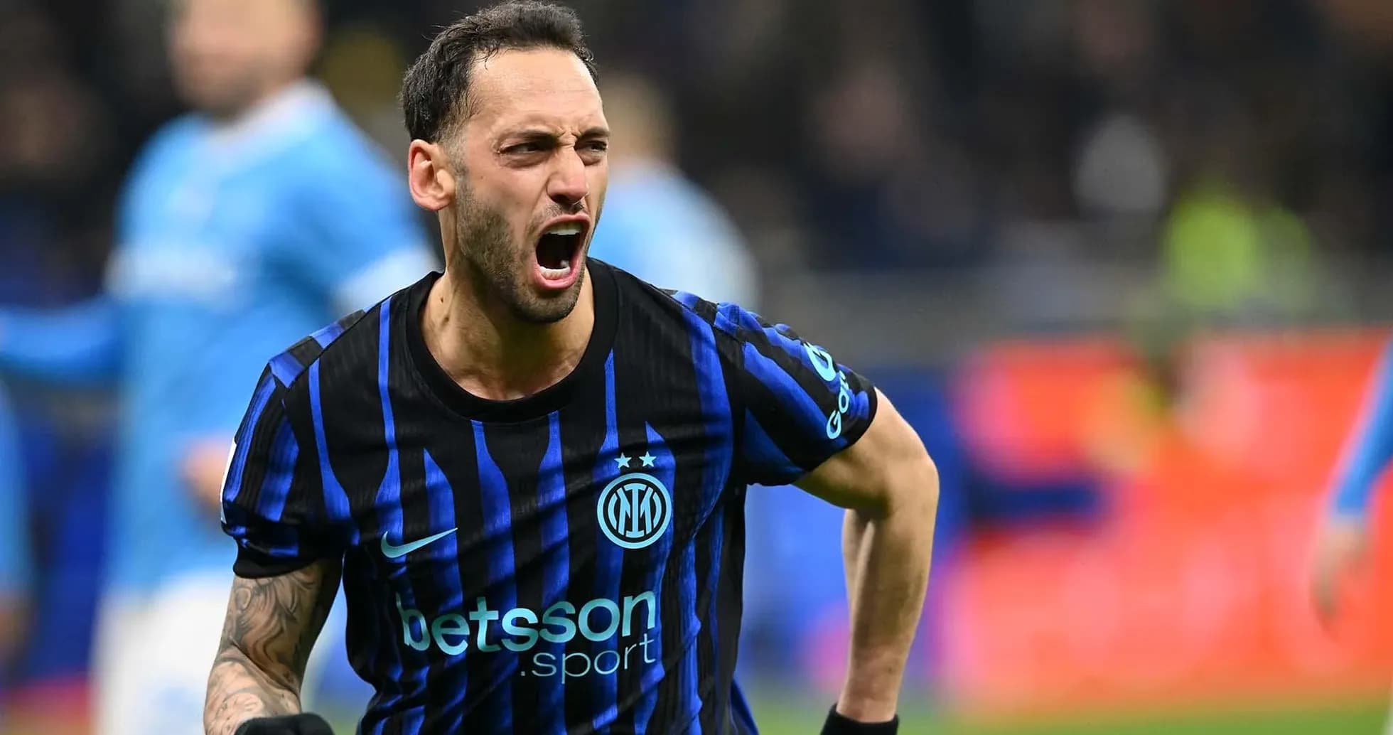 Inter player celebrating a goal during match Inter player celebrating a goal during match