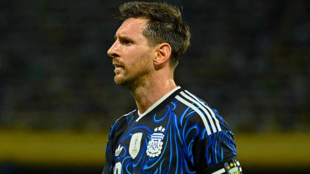 Player in Argentina kit during a match Player in Argentina kit during a match