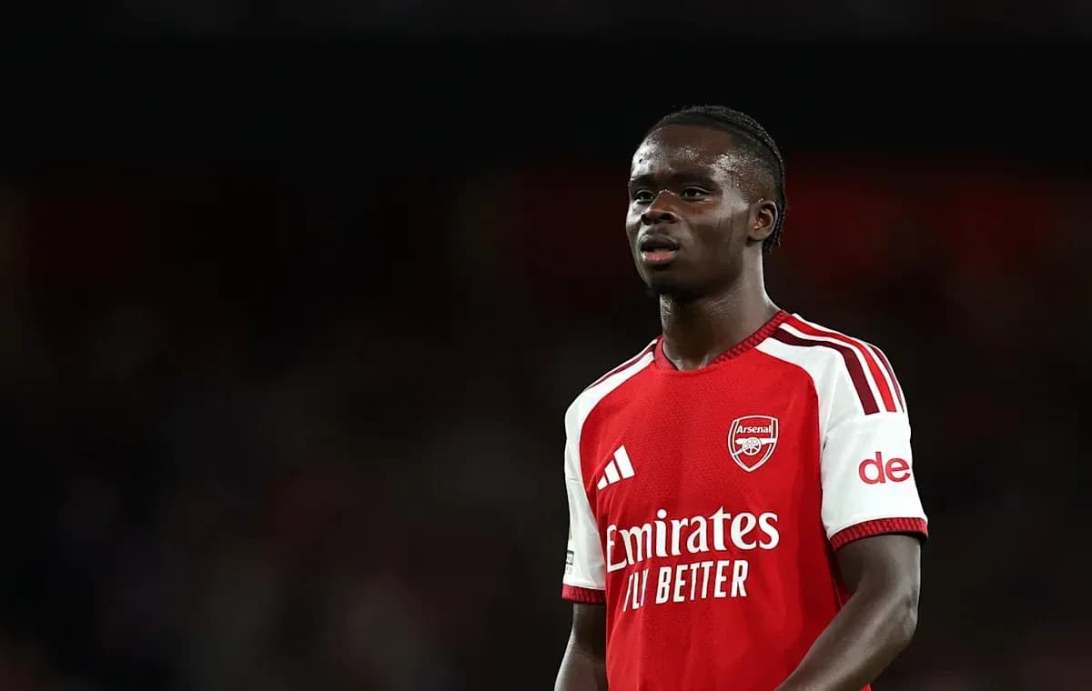 Player in Arsenal kit during match Player in Arsenal kit during match