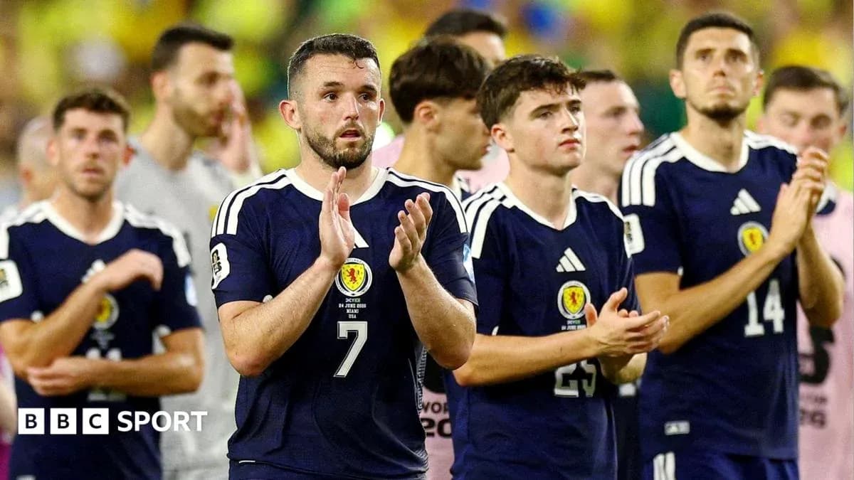 Scottish players applauding fans after a match Scottish players applauding fans after a match