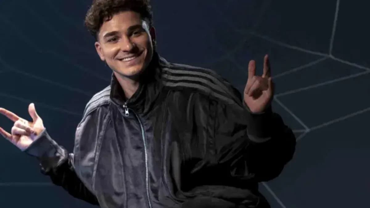 Person posing with hand gestures and smile Person posing with hand gestures and smile