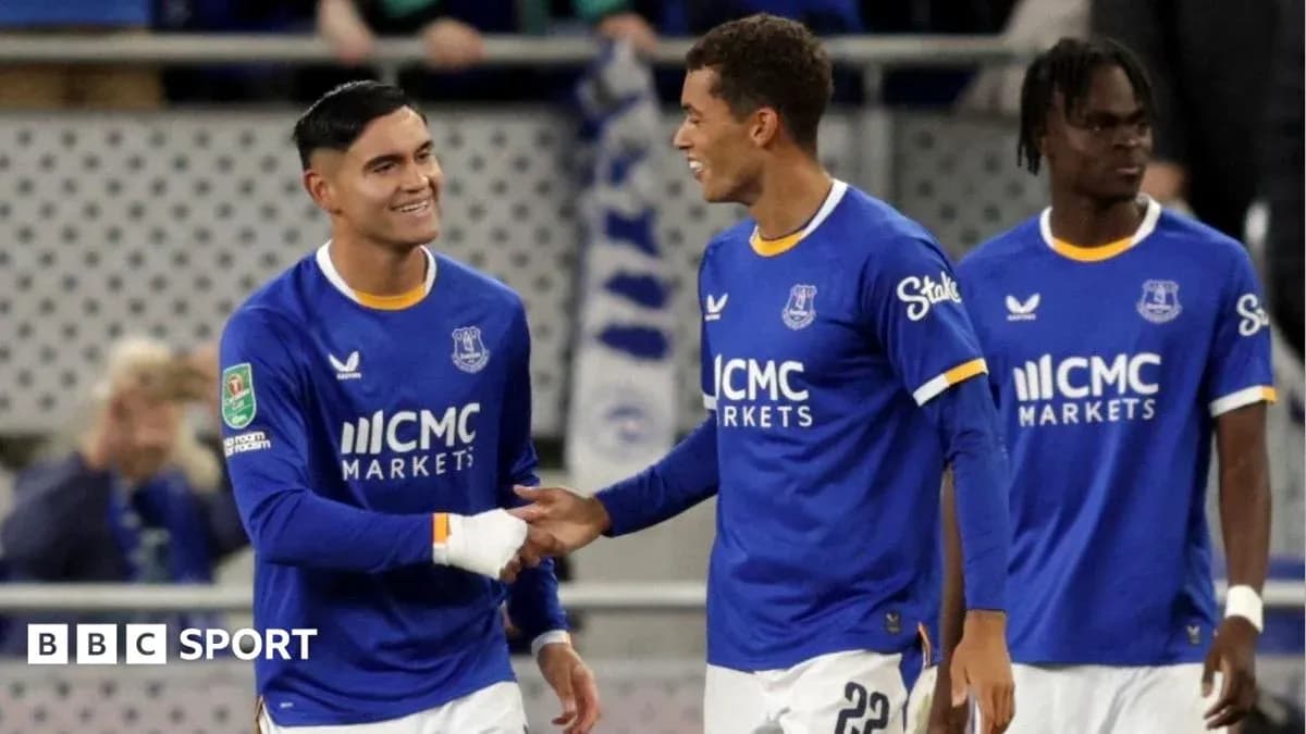 Everton players celebrating during a match Everton players celebrating during a match