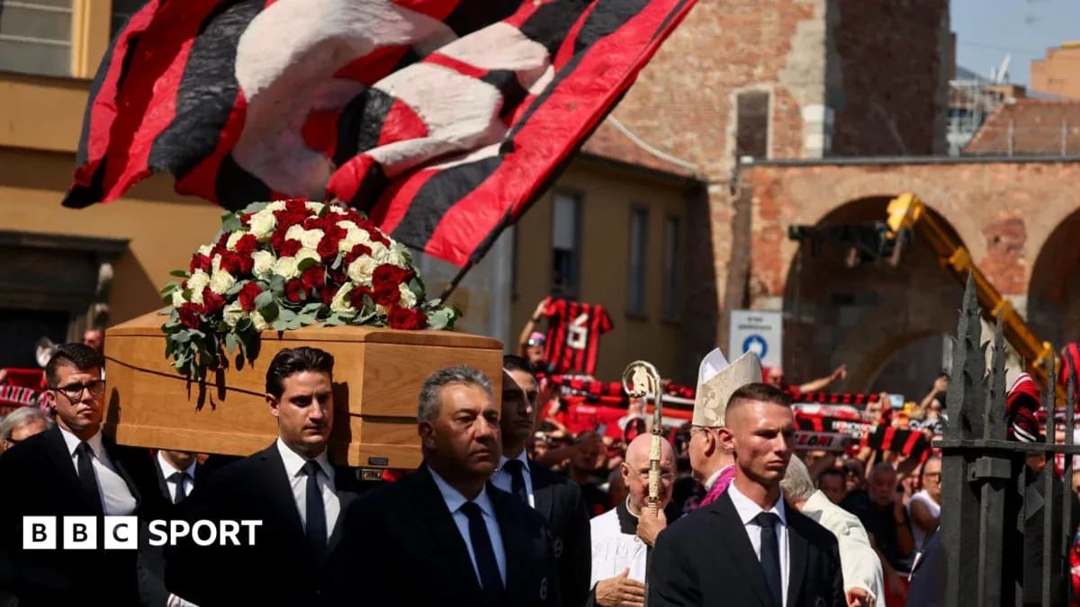 Funeral procession with a coffin and mourners Funeral procession with a coffin and mourners