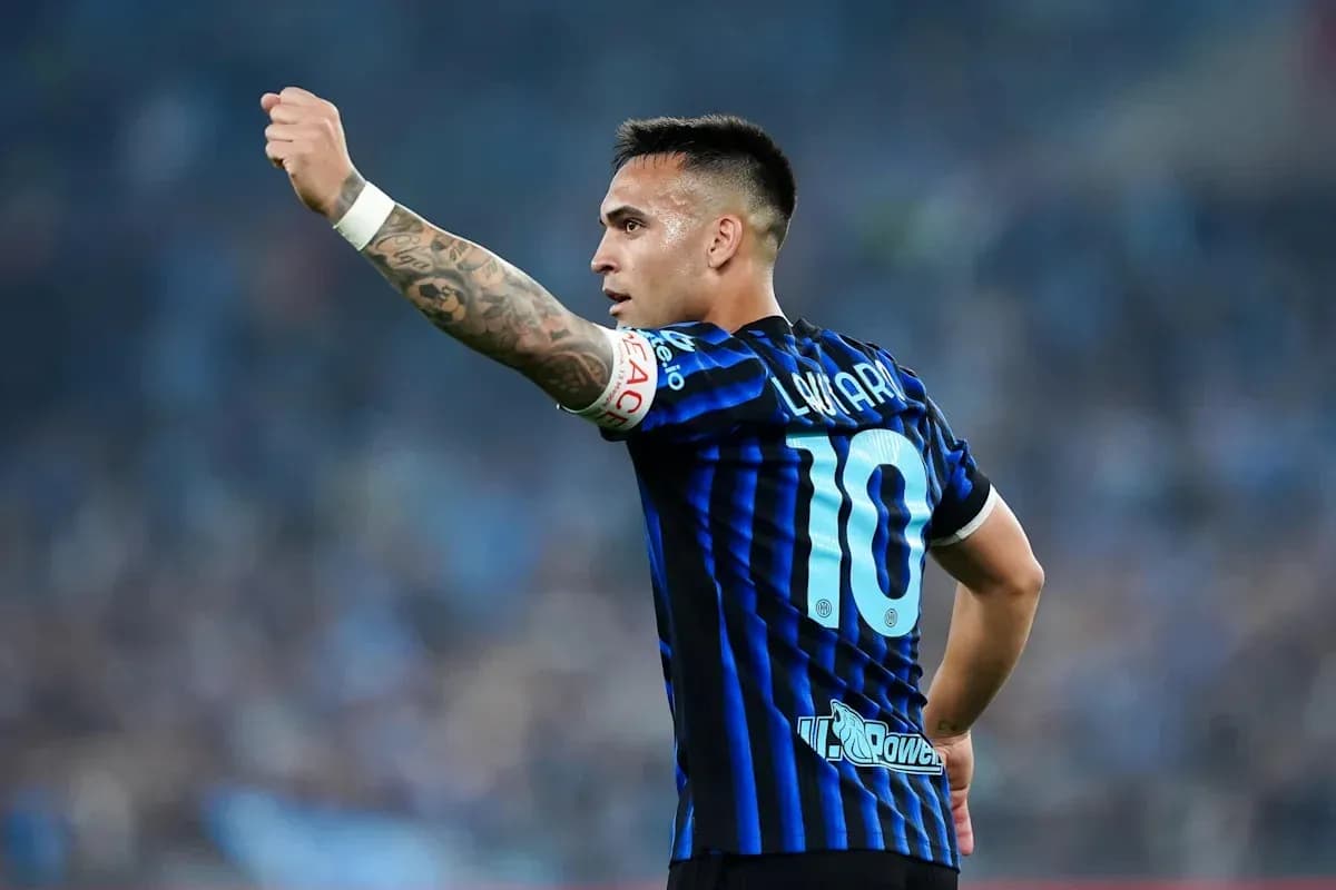 Player gesturing during a football match Player gesturing during a football match