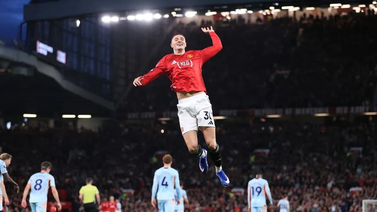 Player celebrating a goal during Manchester derby Player celebrating a goal during Manchester derby