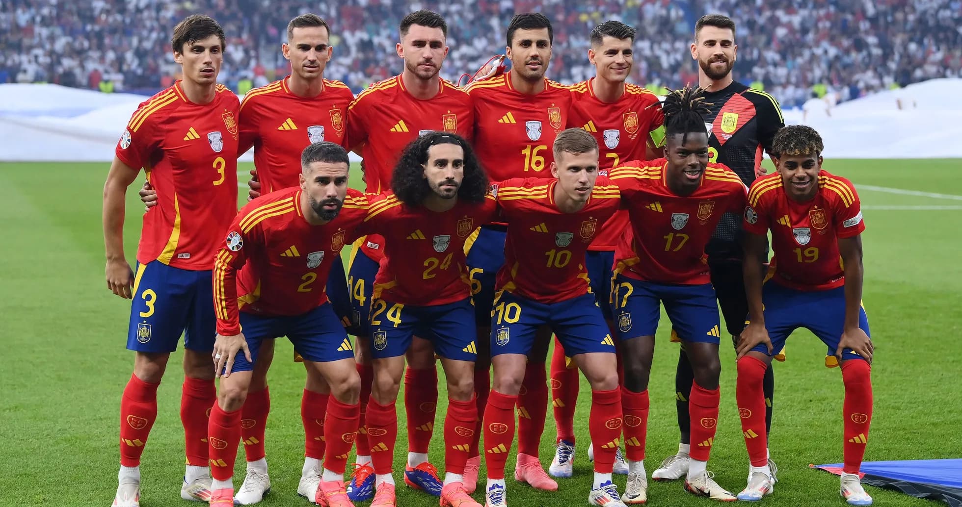 Spain national football team posing for a group photo Spain national football team posing for a group photo