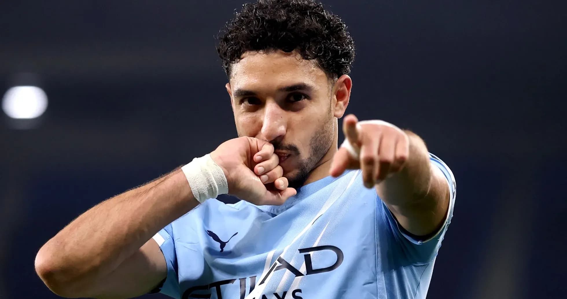 Player celebrating with finger point gesture Player celebrating with finger point gesture