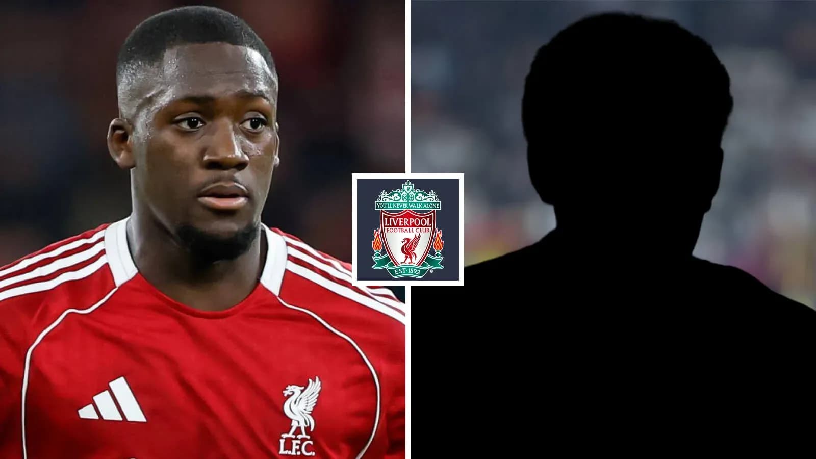Liverpool player in red kit with club logo Liverpool player in red kit with club logo