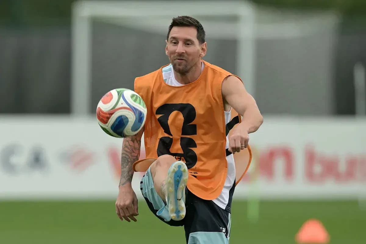 Player juggling a soccer ball during training session Player juggling a soccer ball during training session