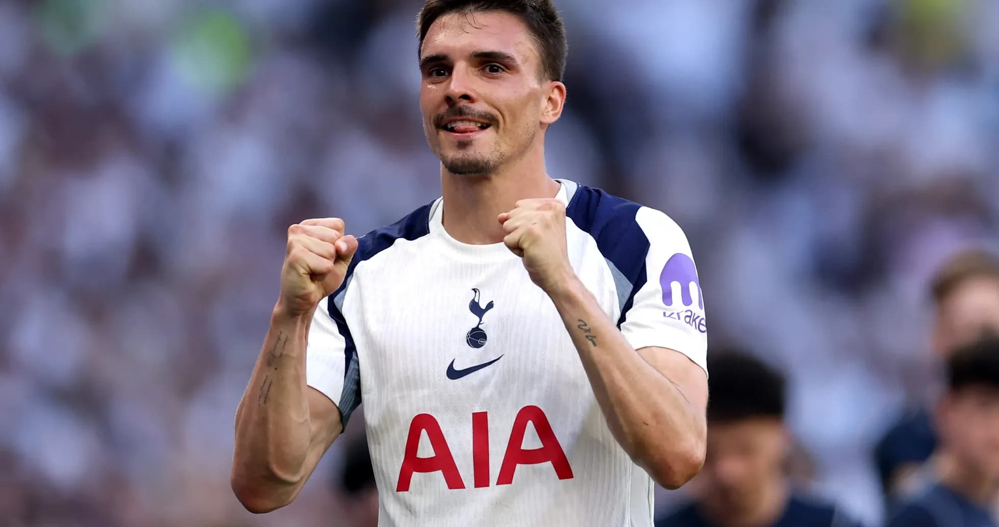 Tottenham player celebrating a goal Tottenham player celebrating a goal