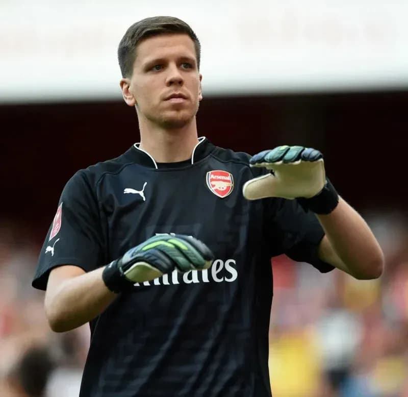 Goalkeeper warming up before match for Arsenal Goalkeeper warming up before match for Arsenal
