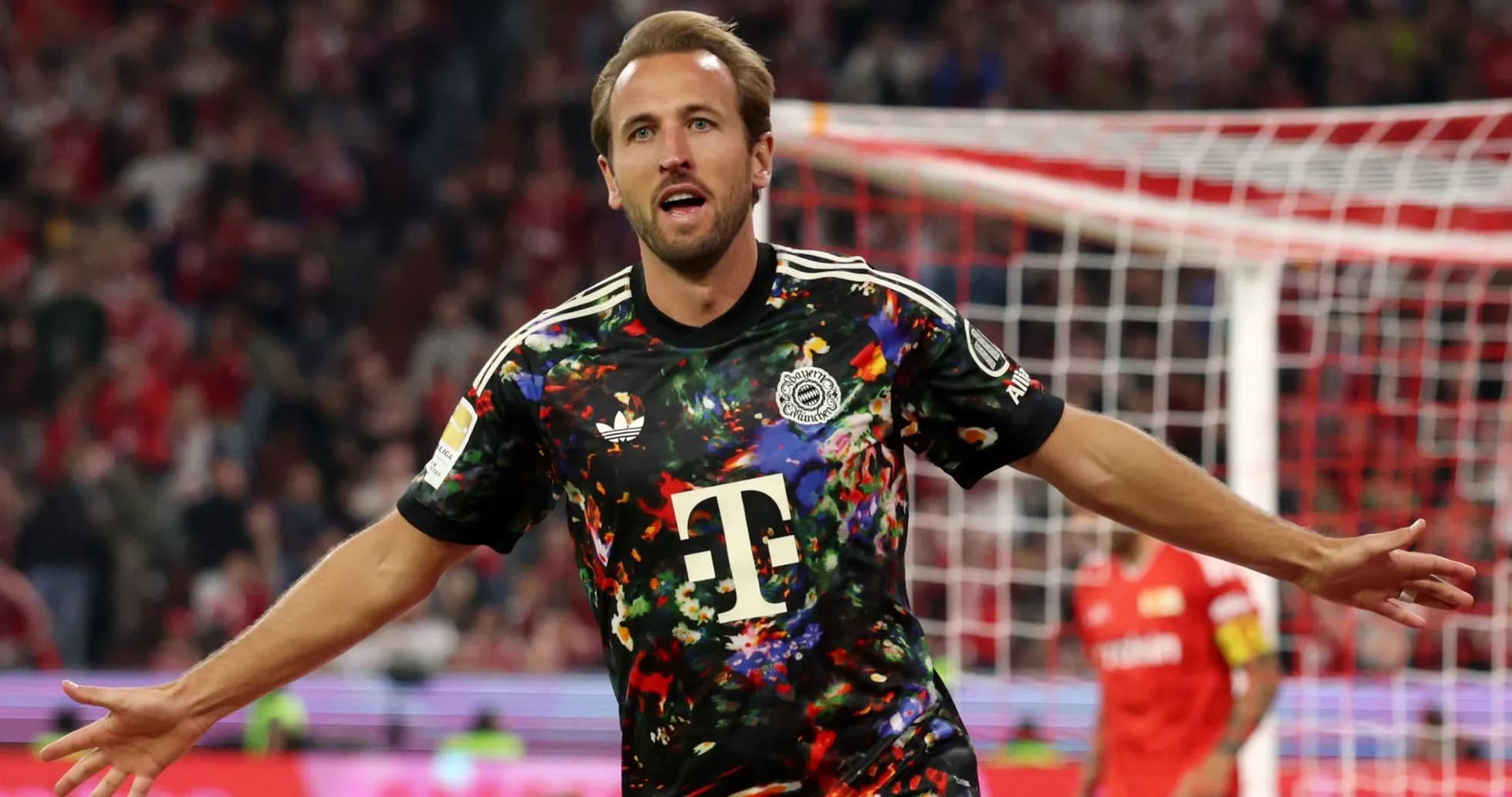 Player celebrating after scoring a goal in match Player celebrating after scoring a goal in match