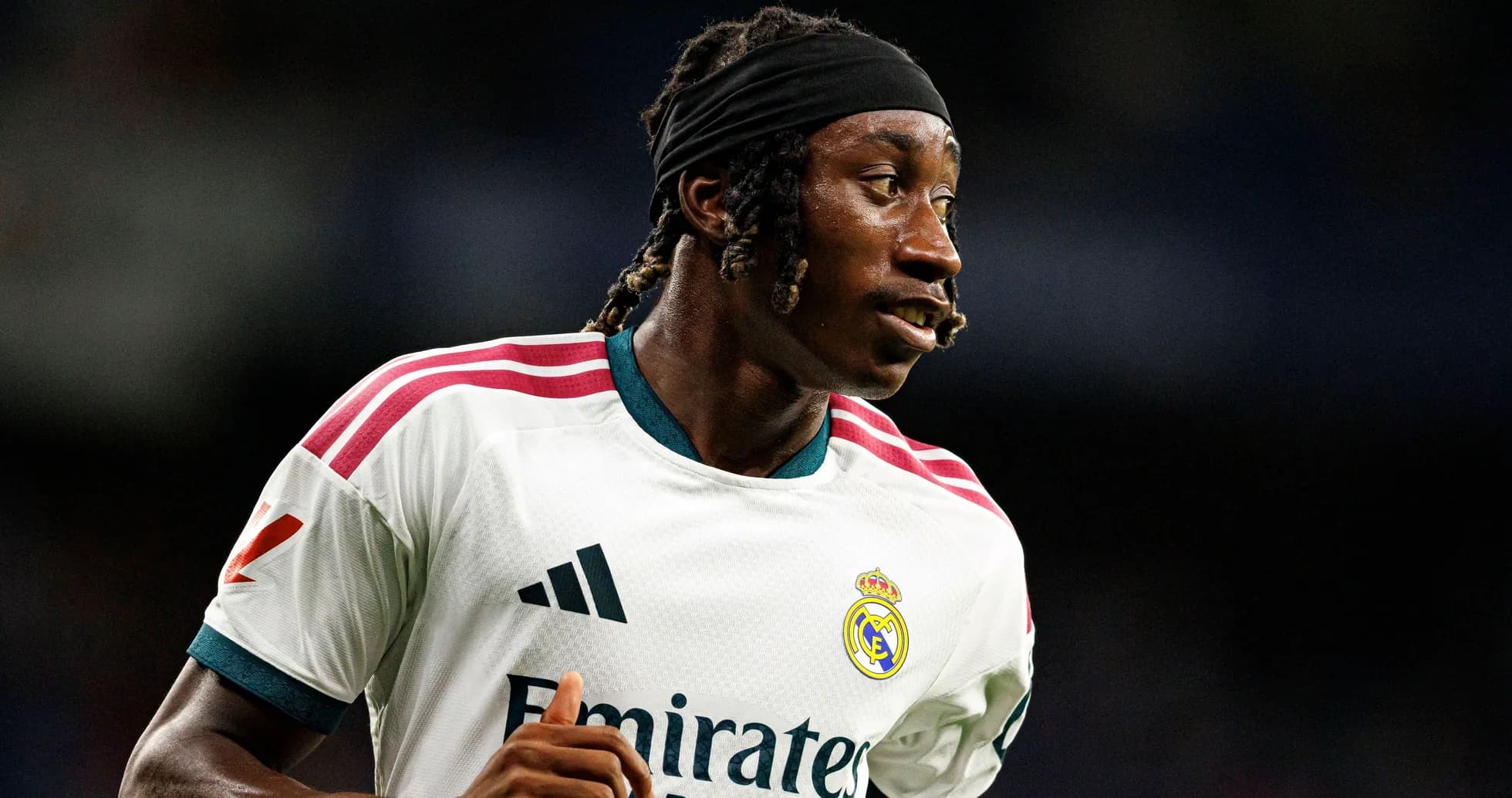 Player wearing Real Madrid jersey during match Player wearing Real Madrid jersey during match