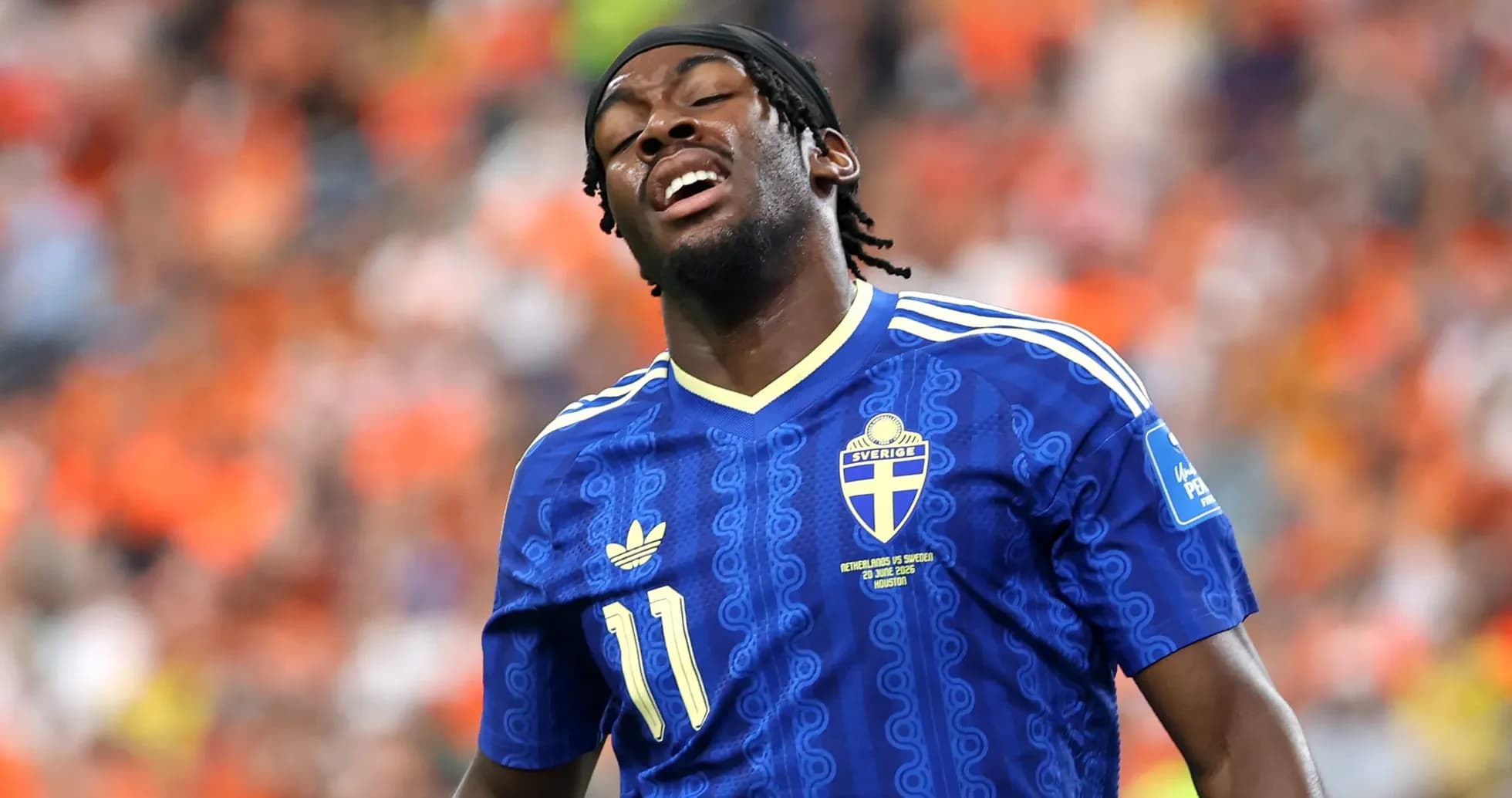 Player in blue jersey reacting during match Player in blue jersey reacting during match