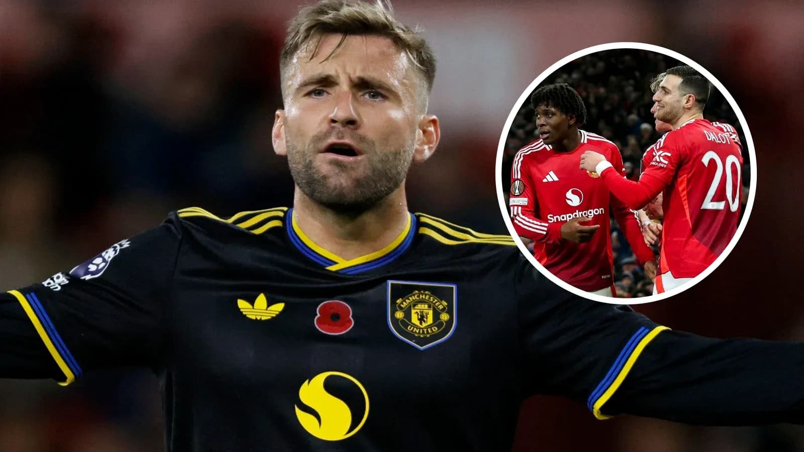 Player celebrating during a match, Manchester United kit Player celebrating during a match, Manchester United kit