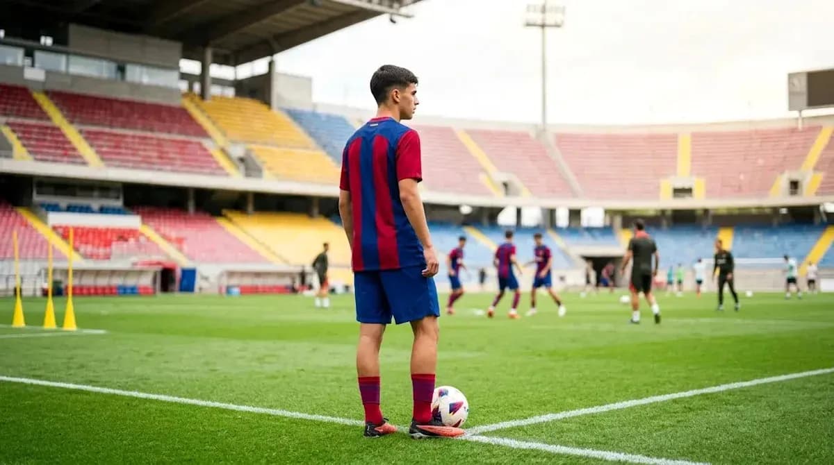 Player preparing for corner kick during training session Player preparing for corner kick during training session