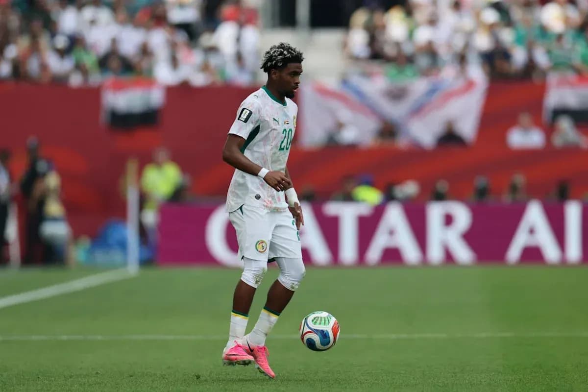 Player controlling the ball during a match Player controlling the ball during a match