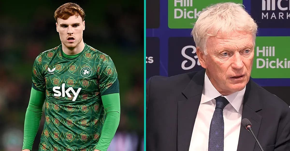 Football player in green kit and manager at press conference Football player in green kit and manager at press conference