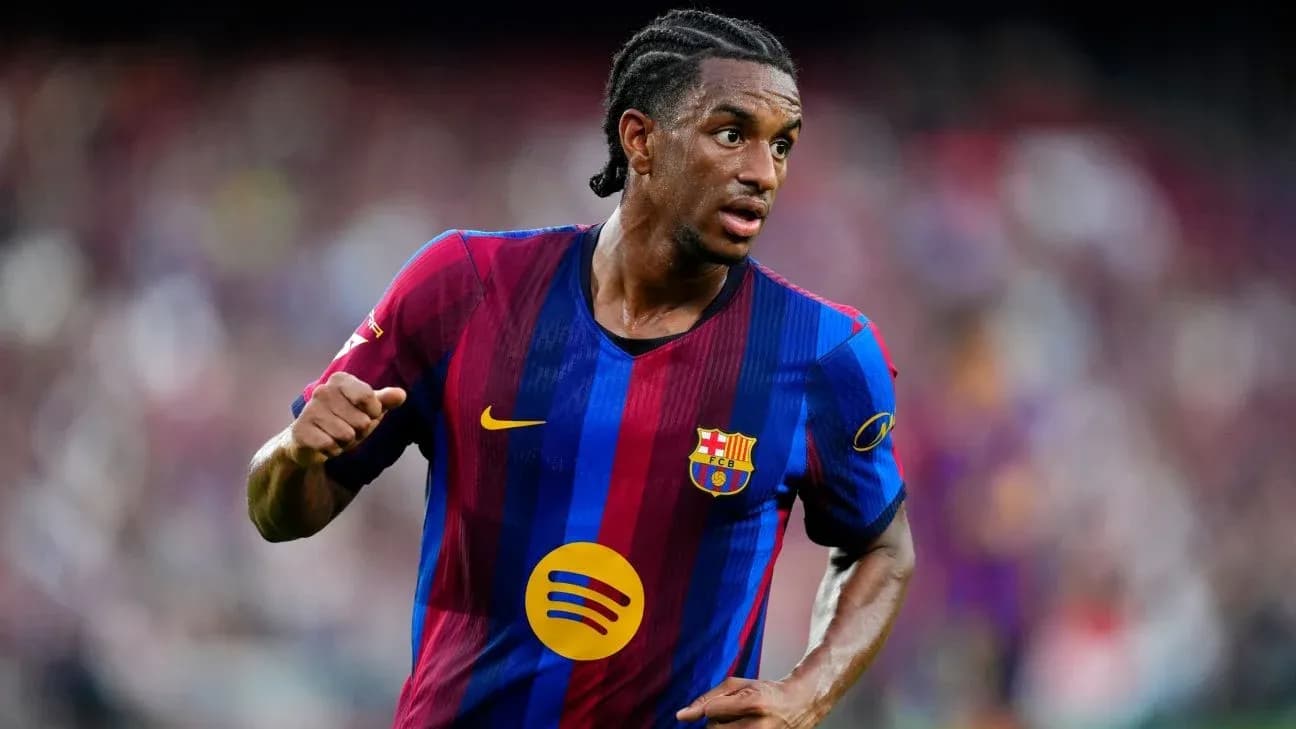 Player running in FC Barcelona jersey during match Player running in FC Barcelona jersey during match