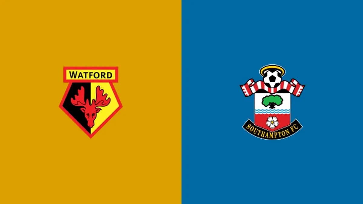 Watford and Southampton FC logos side by side Watford and Southampton FC logos side by side