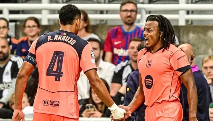 Two players celebrating during a match Two players celebrating during a match