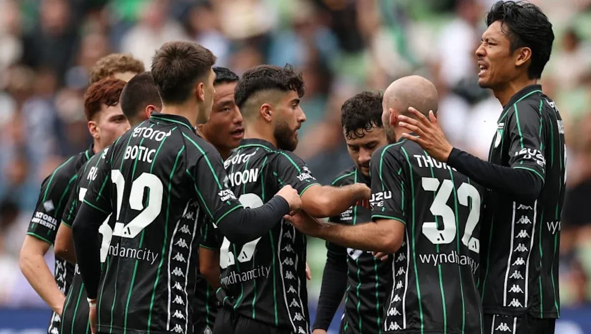 Players celebrating a goal during a match Players celebrating a goal during a match