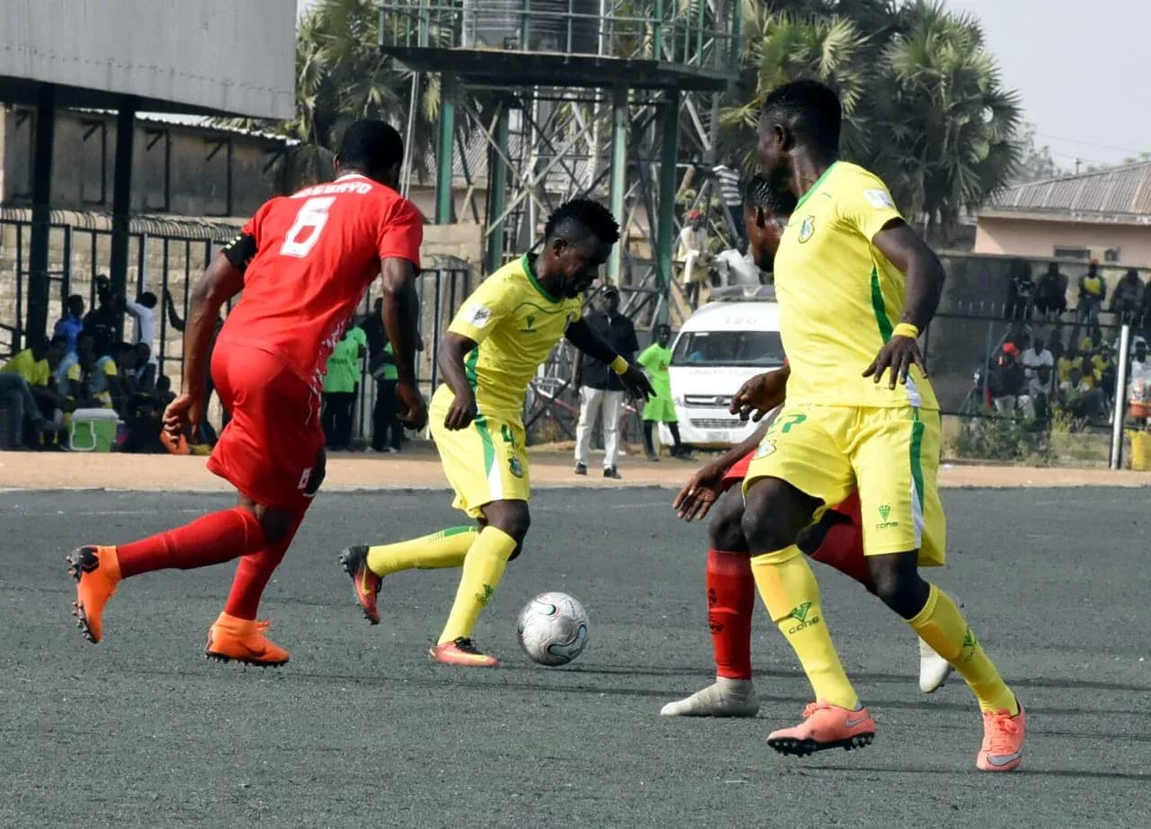 Kwara United players competing for the ball Kwara United players competing for the ball