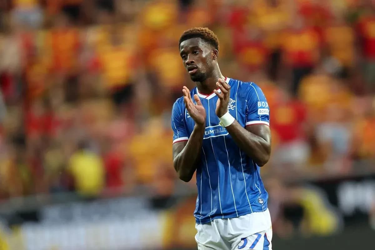 Rangers player applauding during Europa League match Rangers player applauding during Europa League match