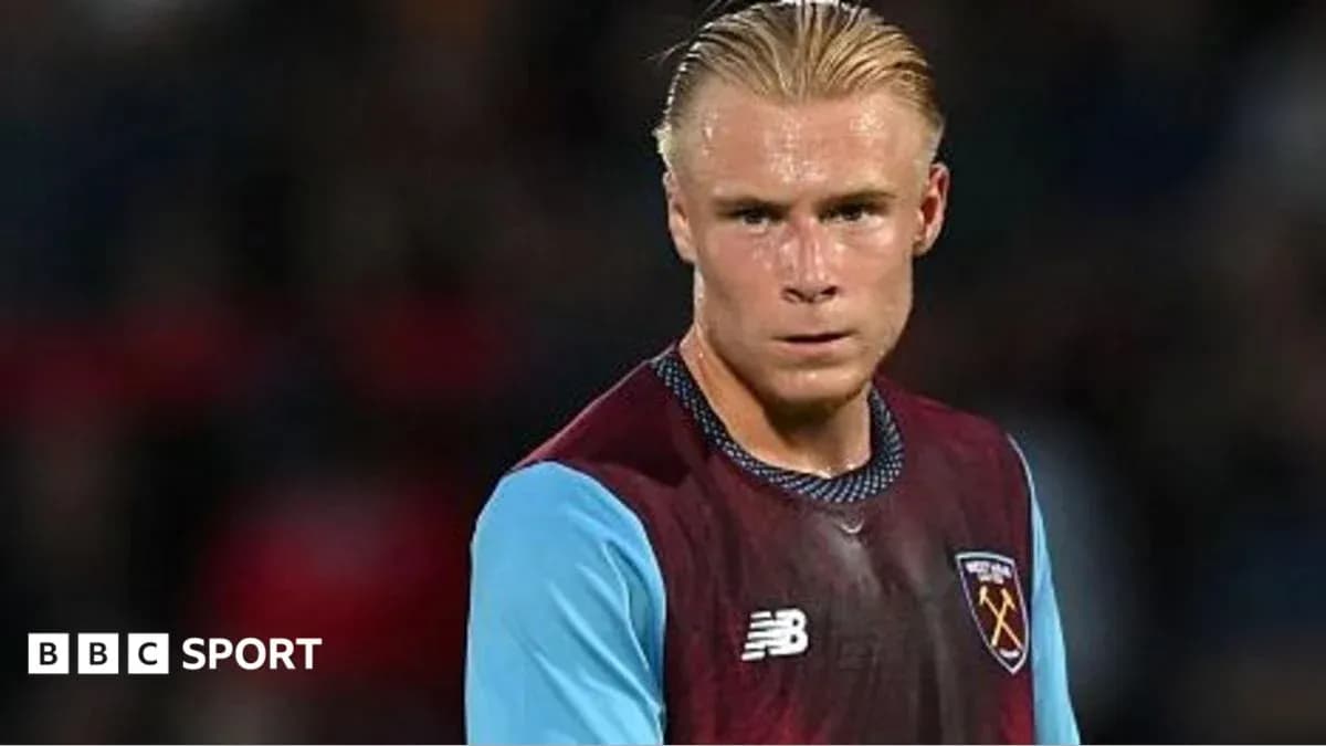 Player in West Ham kit during match Player in West Ham kit during match