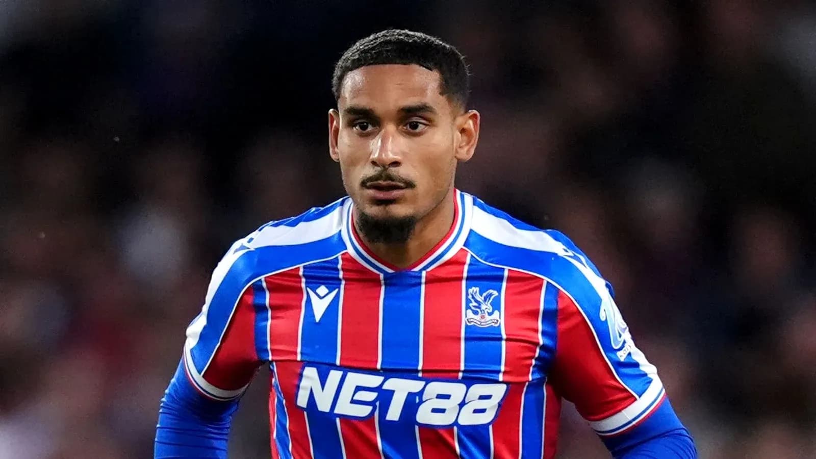 Player in Crystal Palace jersey during match Player in Crystal Palace jersey during match