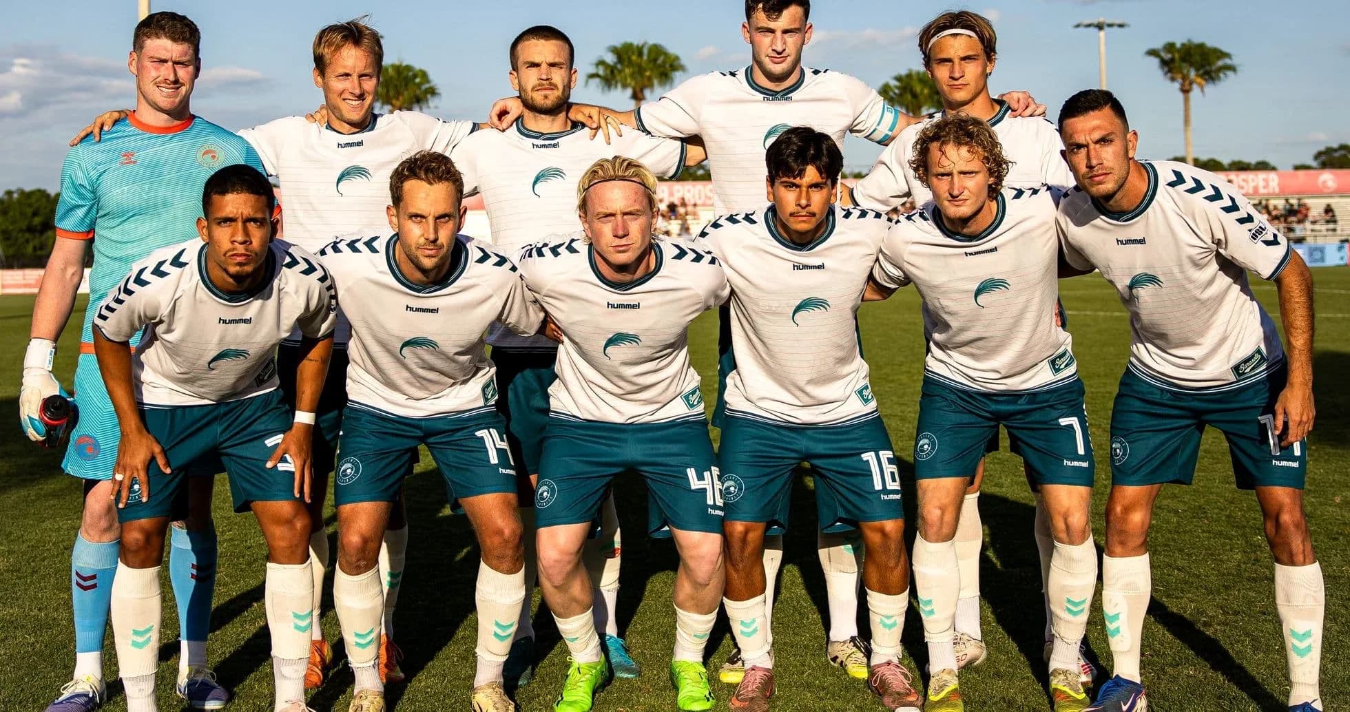 Naples team lineup before USL match Naples team lineup before USL match