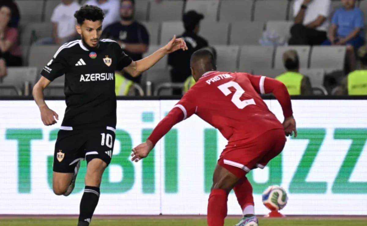 Players from CSKA Sofia and Qarabag in action Players from CSKA Sofia and Qarabag in action