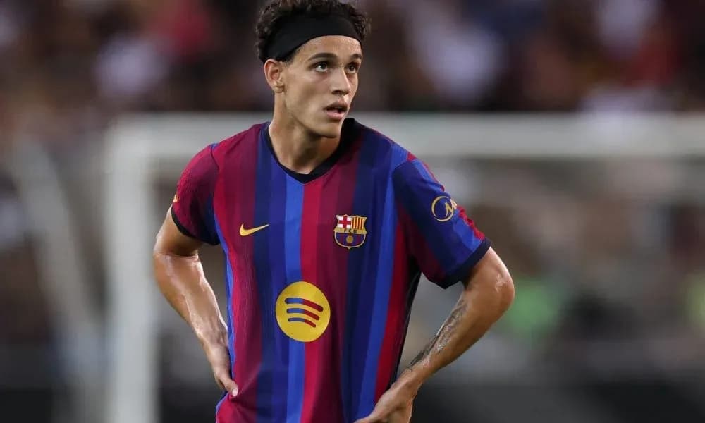 Player in Barcelona jersey during match Player in Barcelona jersey during match