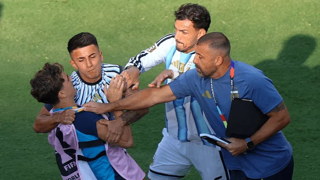 Players and coach involved in scuffle during match Players and coach involved in scuffle during match