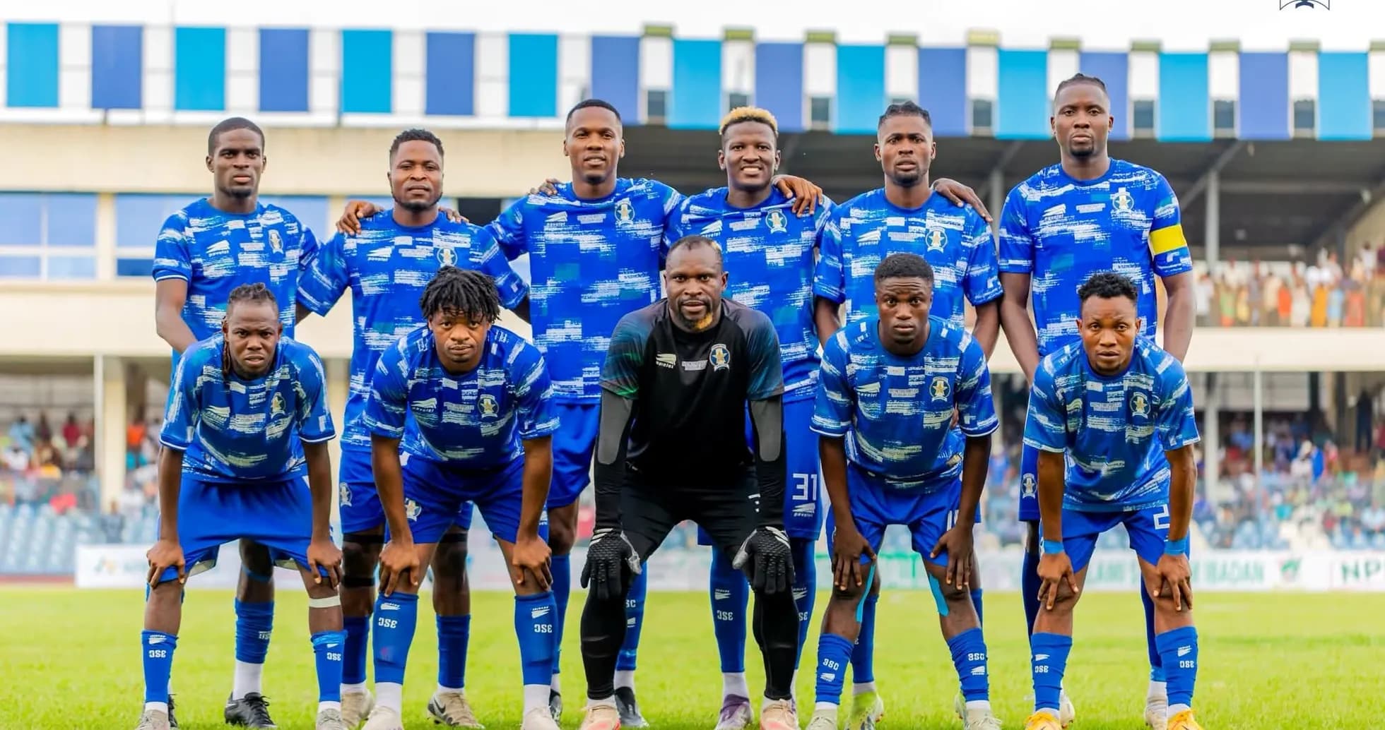 UDIB team lineup before CAF Confederation Cup match UDIB team lineup before CAF Confederation Cup match